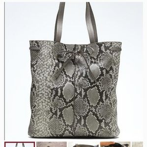 Banana republic gray snake skin leather bag